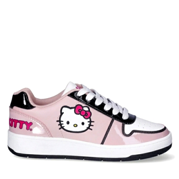 2 pair | HELLO KITTY LOW TOP LACE UP MEMORY FOAM SNEAKERS Size 10 - Picture 3 of 9
